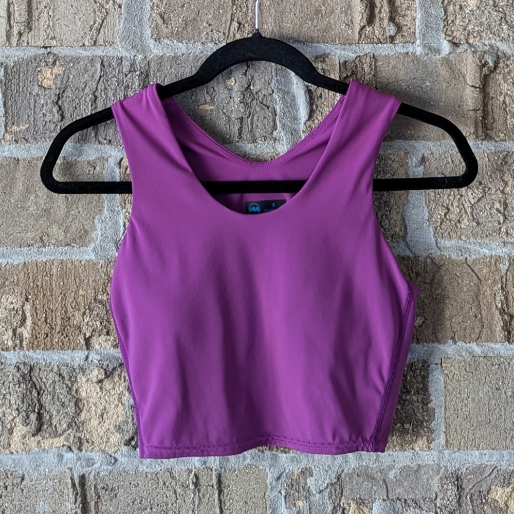 Janji Purple Cropped Athletic Tank Top